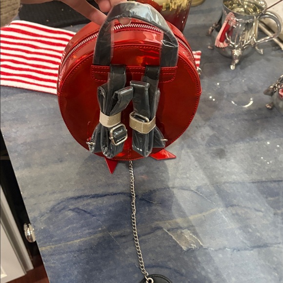 Dolls Kill Red Backpack with Face Design - Picture 5 of 10